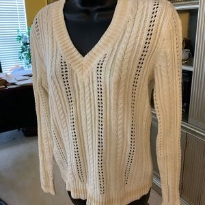 Cream knit sweater by Ralph Lauren size M